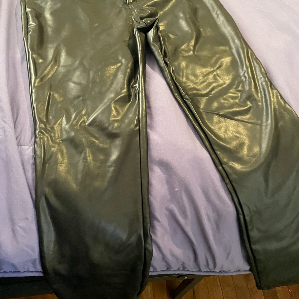 Black leather pants